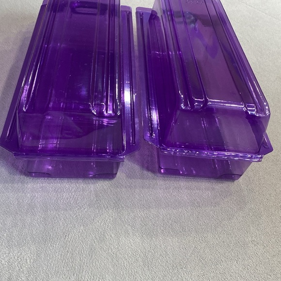 Neat Limited Edition Tinted Hot Purple Plastic Containers Bundle of 2 - Made USA - Picture 2 of 12